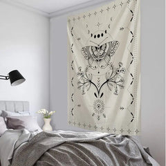 Flower Butterfly Pattern Tapestry Blanket