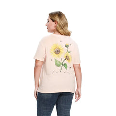 Flower Plus Size Short Sleeve T-shirt