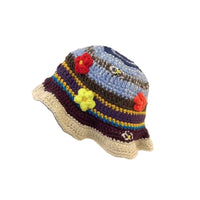 Thumbnail for Flowers Knitted handmade Bucket Hat
