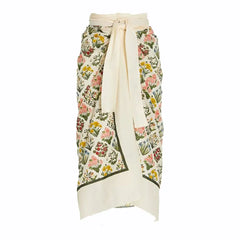 Flowers Vintage One Piece Tights Slimming Swimsuit skirt / S