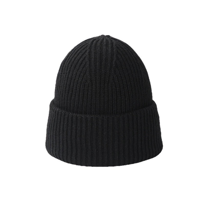 Fluffy Winter Angora Knitted Beanie - Black / One Size - Hat