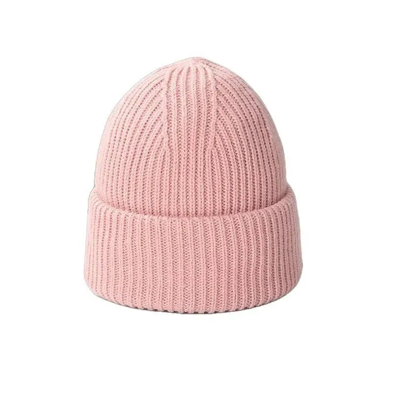 Fluffy Winter Angora Knitted Beanie - Pink / One Size - Hat