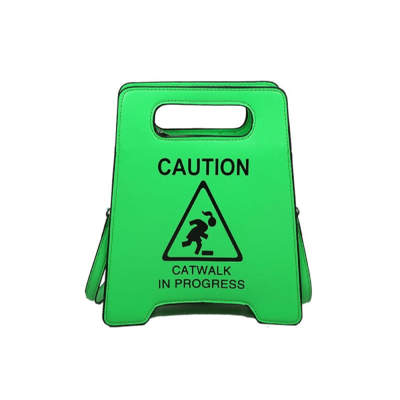 Fluorescence Color Notice Caution Hand-bag - Green / One