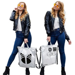 Fly PU Leather Drawstring Hand Bag with Adjustable Straps