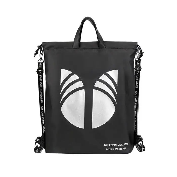 Fly PU Leather Drawstring Hand Bag with Adjustable Straps