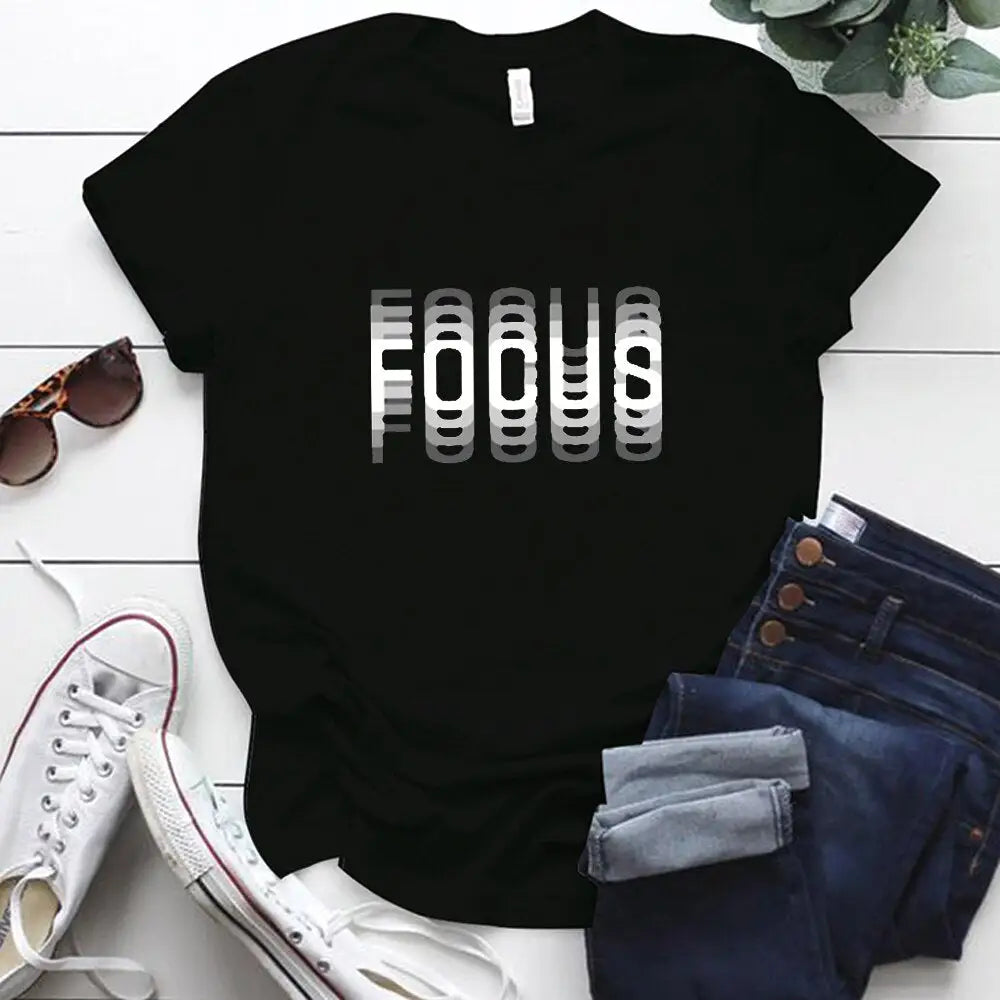 Focus Optical Illusion Aesthetic T-Shirt