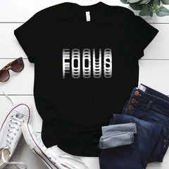 Focus Optical Illusion Aesthetic T-Shirt - Black / XXXL