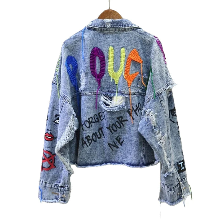 Forget About Your Phone Denim Jacket - Blue / One Size