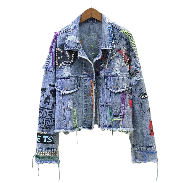 Forget About Your Phone Denim Jacket - Blue / One Size