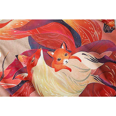 Fox Japanese Style 3/4 Sleeve Kimono for Men and Women