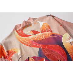 Fox Japanese Style 3/4 Sleeve Kimono for Men and Women
