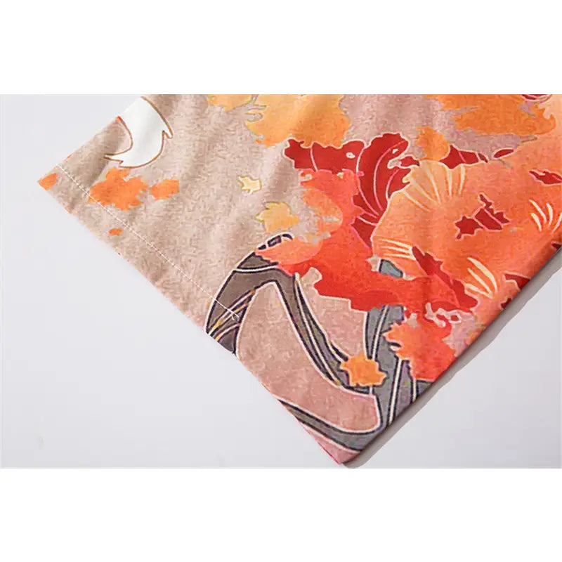 Fox Japanese Style 3/4 Sleeve Kimono