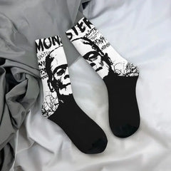 Frankenstein Monster Socks - White / One Size