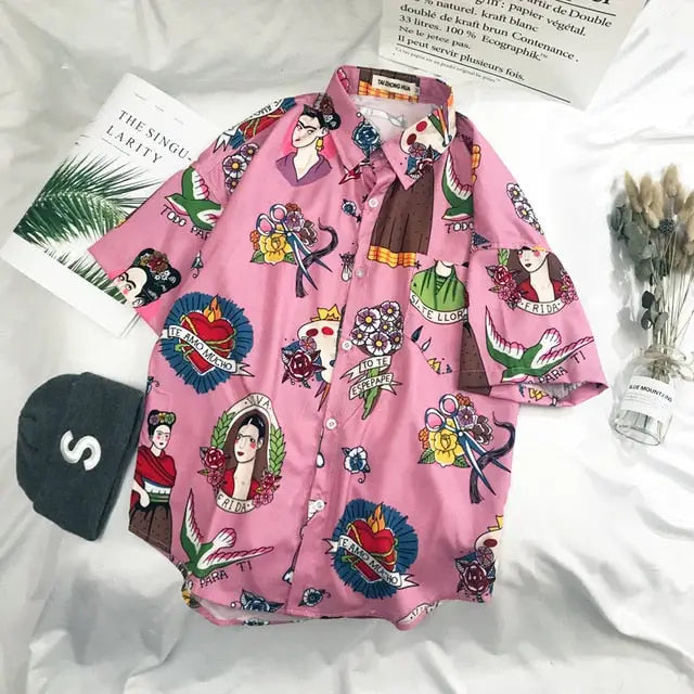 Frida Kahlo Button Shirt