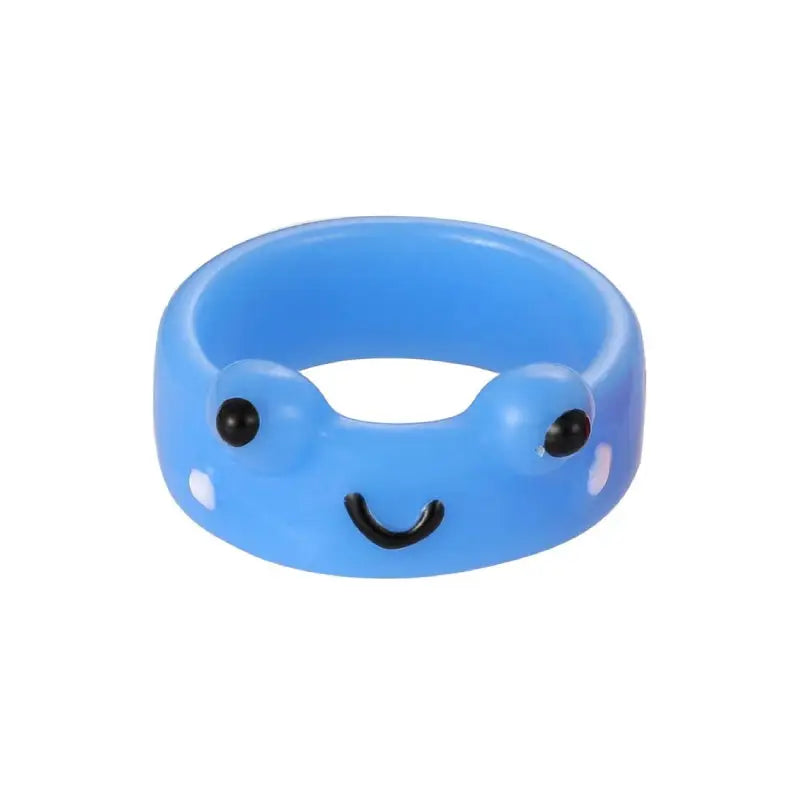 Frog Plastic Ring Happy Garden Accessory Blue