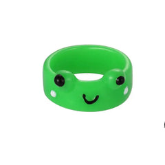 Frog Plastic Ring Happy Garden Accessory Gree