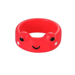Frog Plastic Ring Happy Garden Accessory Re