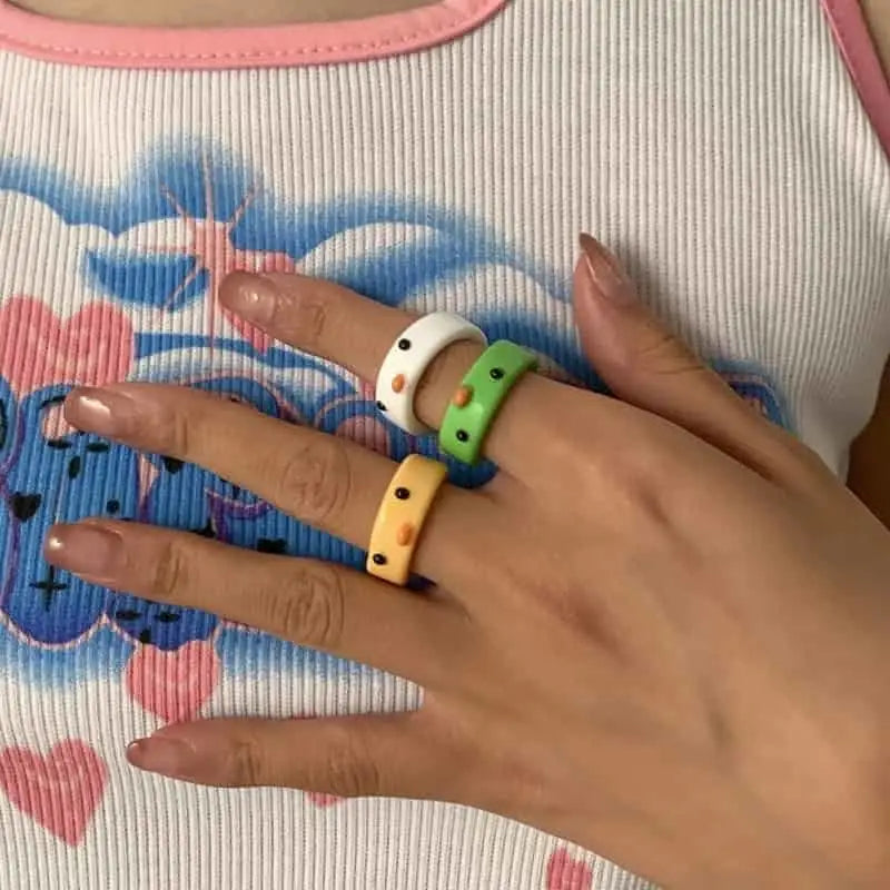 Frog Plastic Ring Happy Garden Accessory