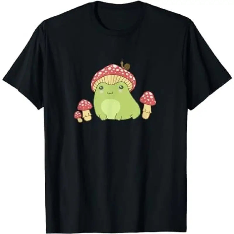Frog with Mushroom Hat and Snail T-Shirt
