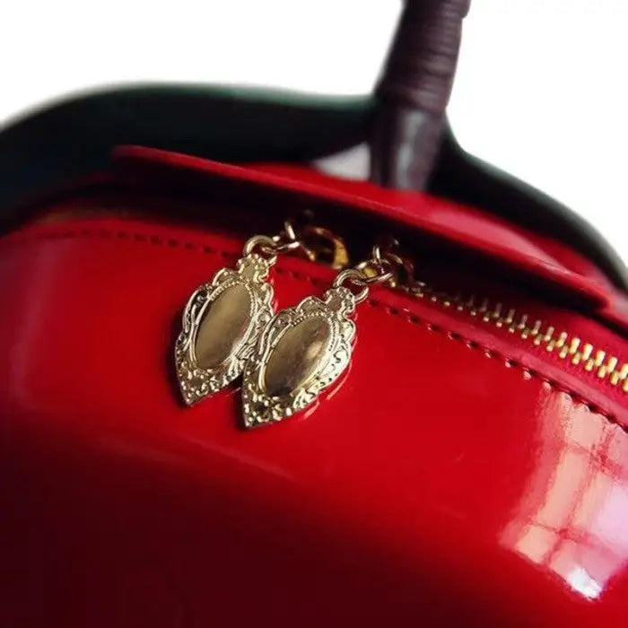 Fruit Apple PU Leather Purse Bag