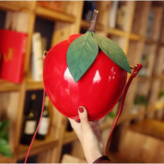 Fruit Apple PU Leather Purse Bag