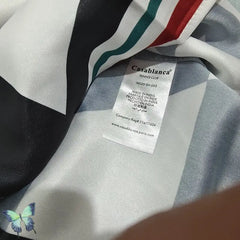 Full Print Funny Design CASABLANCA Racing Roulette Silk Long Sleeved Shirt