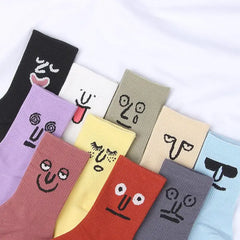 Funky Surprise Face Cotton Socks