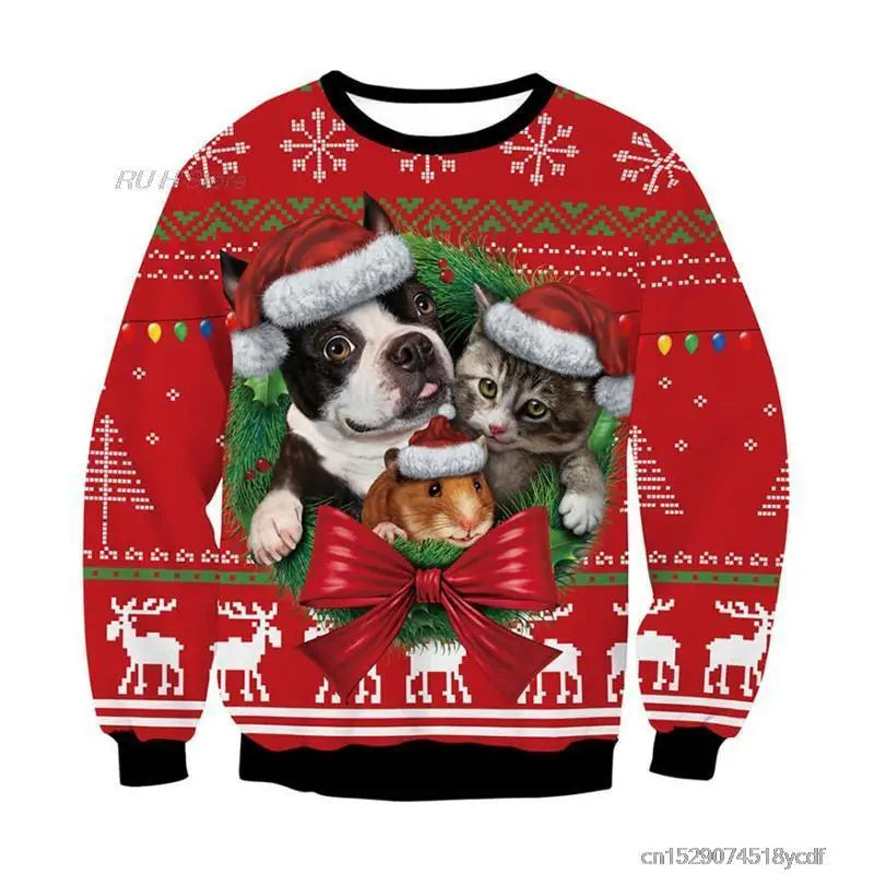 Funny Animals Ugly Christmas Unisex Sweater