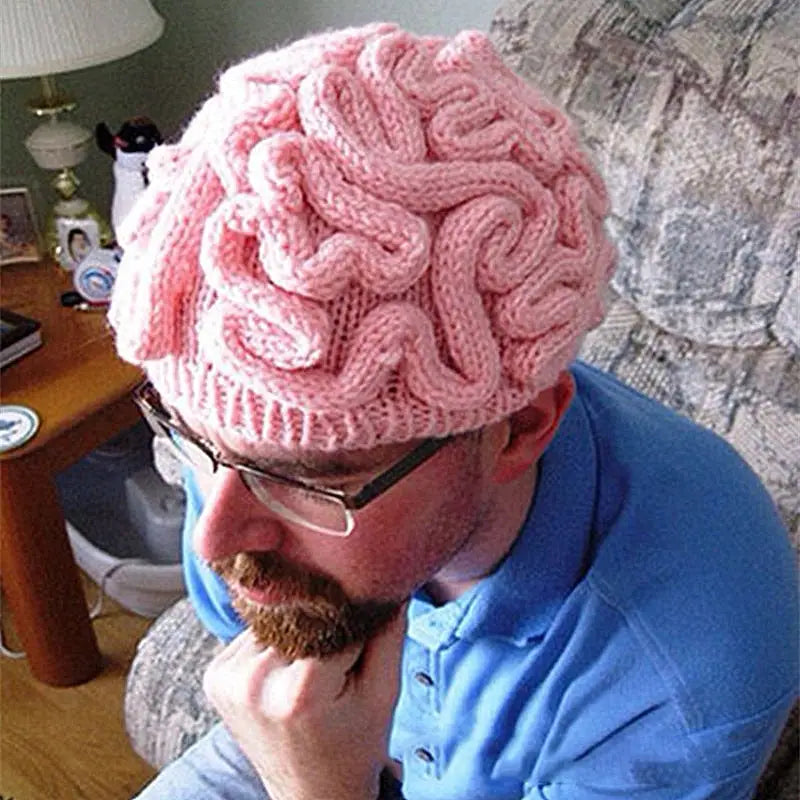 Funny Brain Knitted Hat