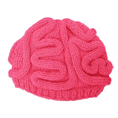 Funny Brain Knitted Hat - Pink-Pink / Children