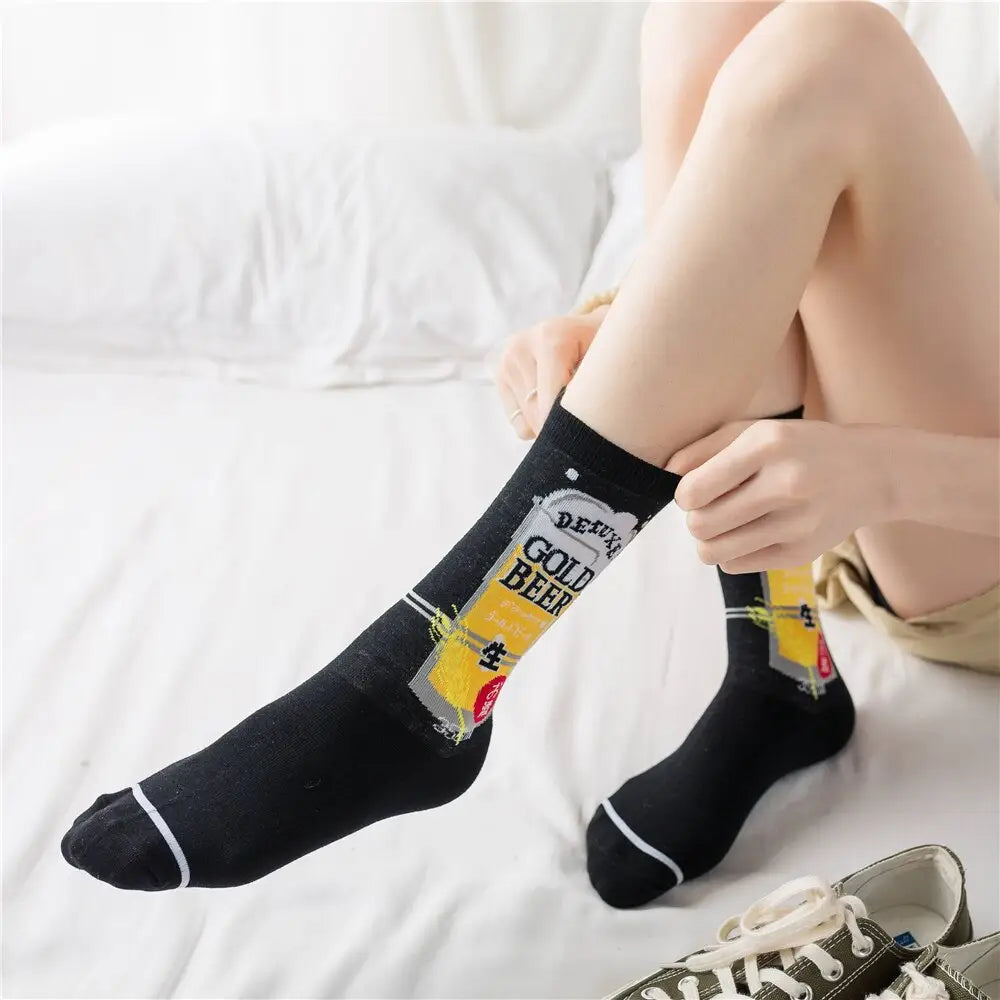 Funny Cartoon Cotton Socks for Men and Women
