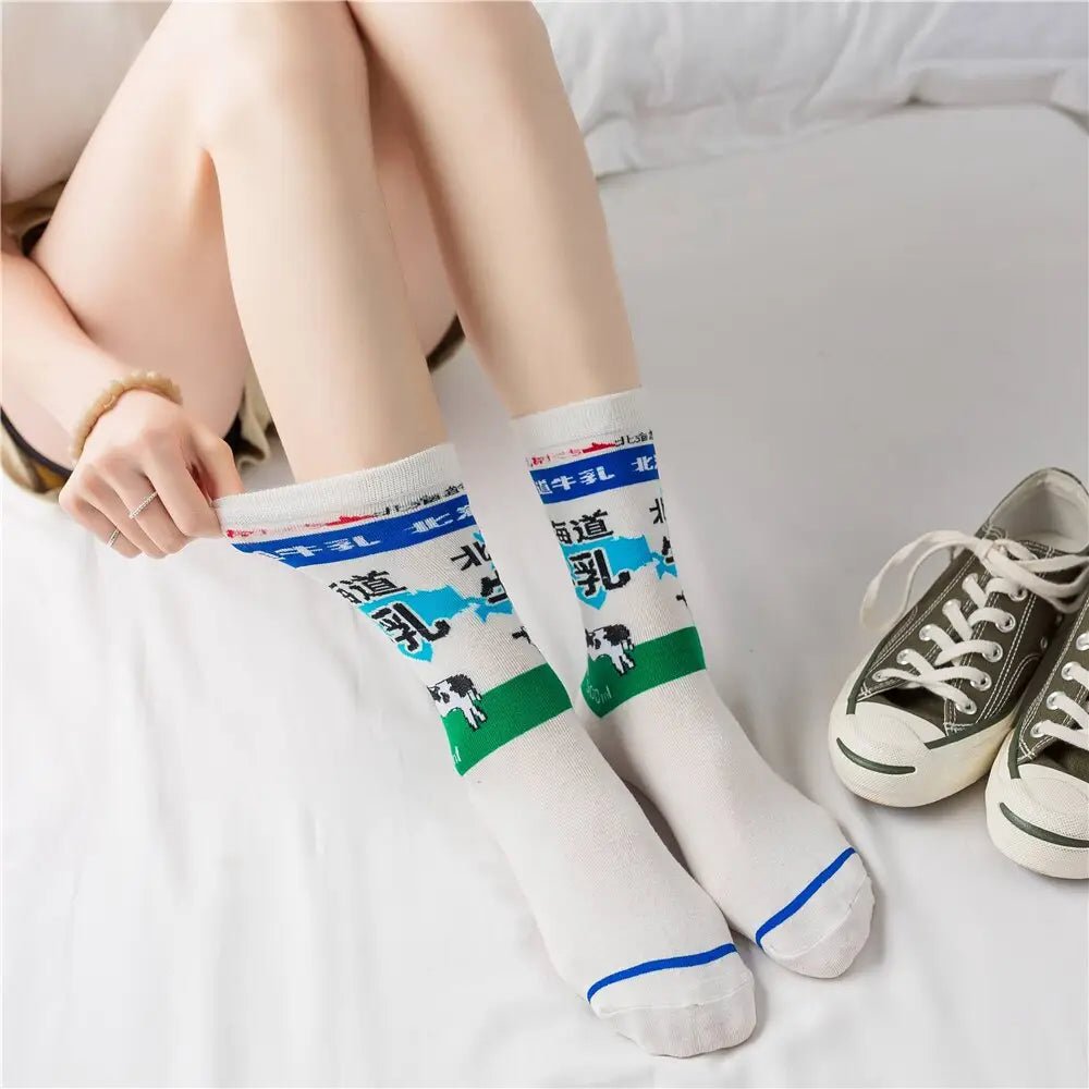 Funny Cartoon Cotton Socks for Men and Women