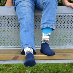 Funny Cotton Oil Painting Mid Tube Socks Euro Size