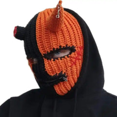 Funny Devil Horn Balaclava Hooded Mask - Hat