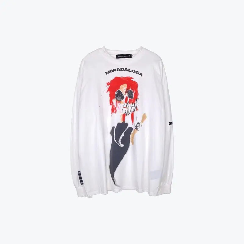 Funny Graphic Long Sleeve Goth Sweatshirt