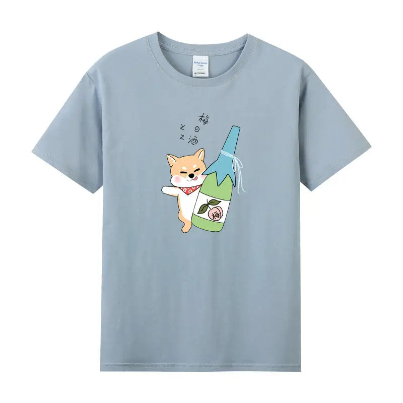 Funny Kawaii Cute Shiba Inu Dog T-shirt - Blue / S - T-Shirt