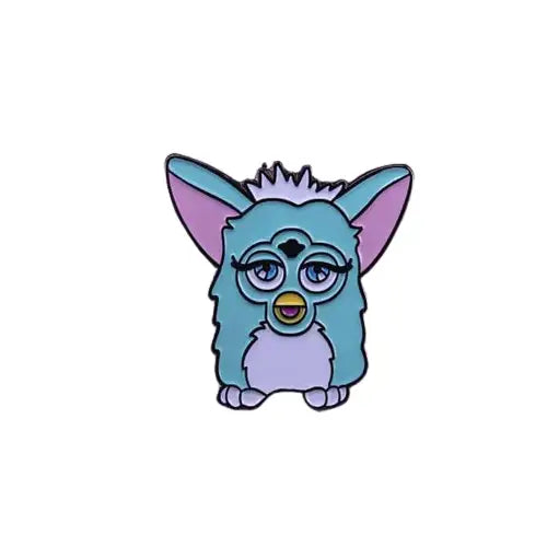 Furby Vaporwave Enamel Pin Cute Retro Toy Design