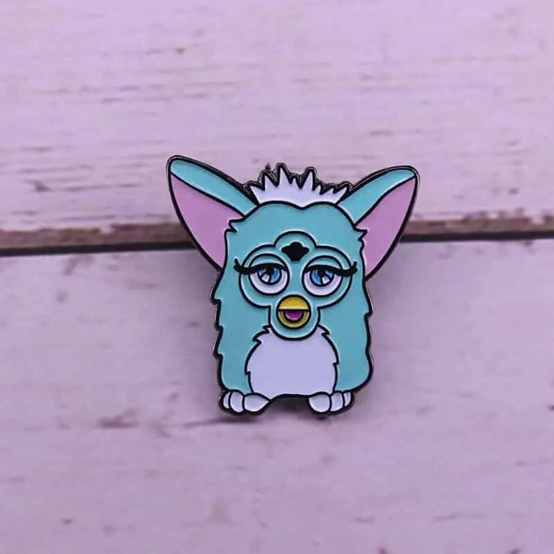 Furby Vaporwave Enamel Pin Cute Retro Toy Design