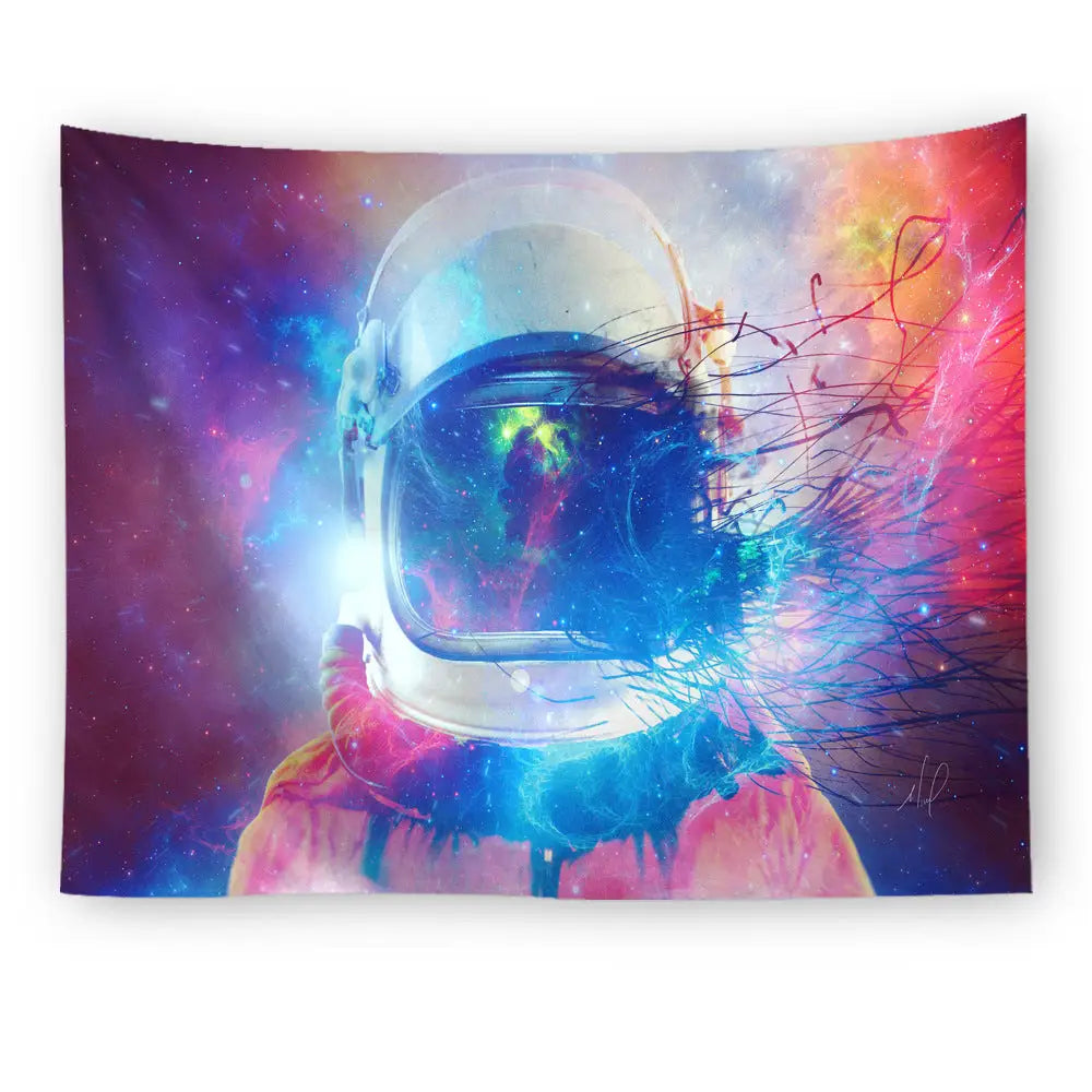 Futuristic Galaxy Astronaut Tapestry