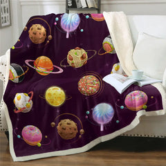 Galaxy and Planet space Blanket