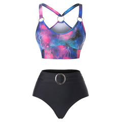 Galaxy Ring Connector Strap High Waist Bikini