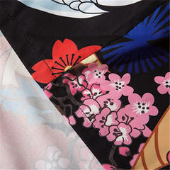 Geisha and Flower 3/4 Sleeve Kimono