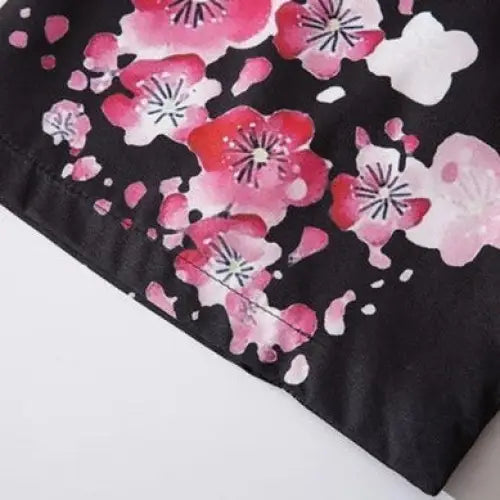 Geisha & Cherry Blossom 3/4 Sleeve Kimono - KIMONO