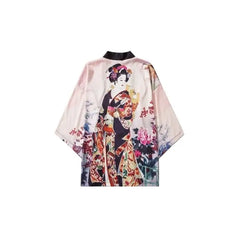 Geisha Japanese Style 3/4 Sleeve Kimono