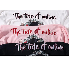 Geisha Loose Embroidered Hoodie Mybohan Harajuku Style