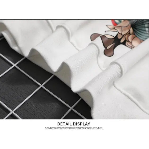 Geisha Loose Embroidered Hoodie Mybohan Harajuku Style