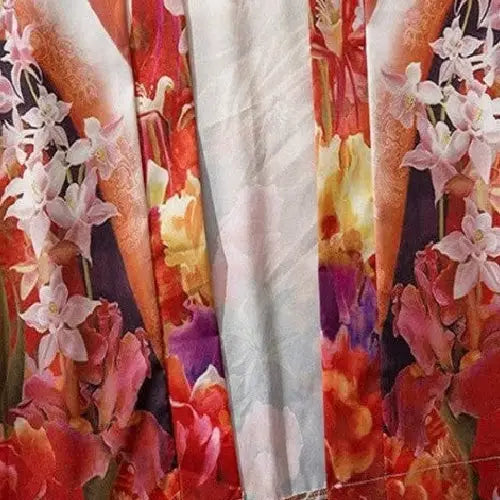 Geisha Satin Three Quarter Sleeve Kimono