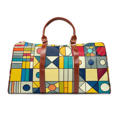Geometric Area Travel Bag with Abstract Color Design 20’’ x