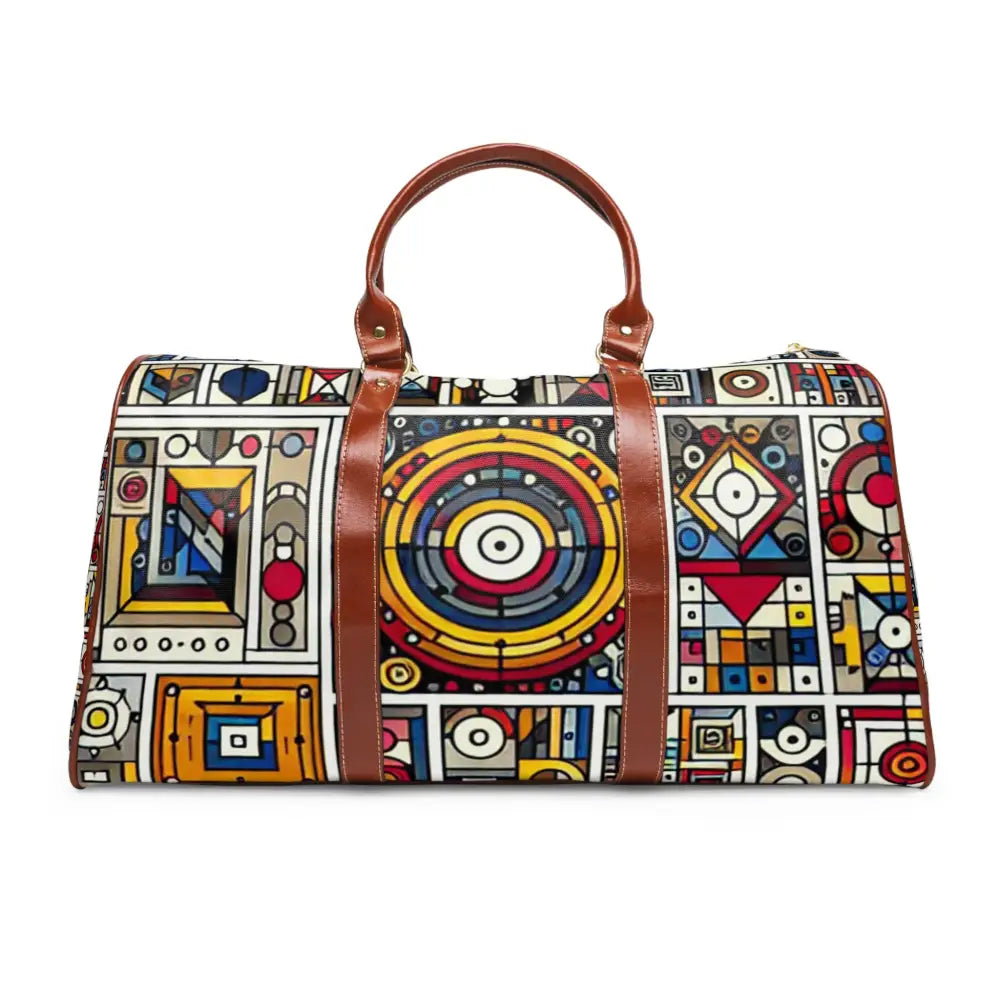 Geometric Area Travel Bag with Colorful Pattern Design 20’’