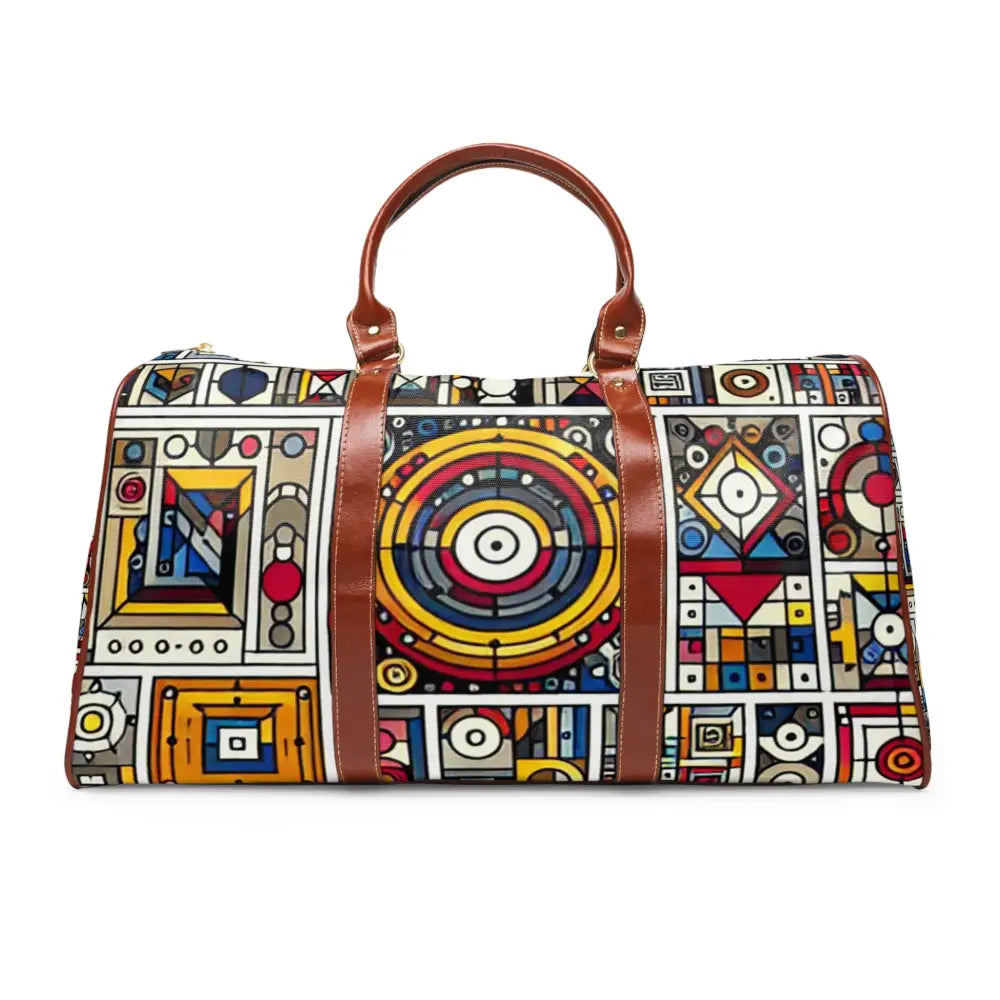 Geometric Area Travel Bag with Colorful Pattern Design 20’’